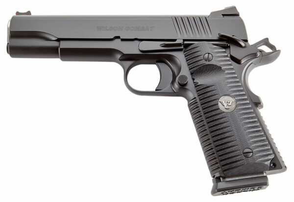 Wilson Combat, ACP, Semi-automatic, 1911, Full Size, 45ACP, 5" Barrel, Black Armor Tuff Finish, Red Fiber Optic Sights, Manual Safety, 8Rd