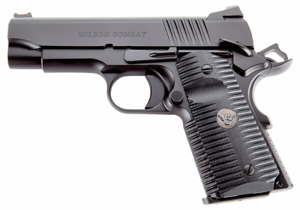 Wilson Combat ACP Compact 1911 SAO 45 ACP 4" 7rd Black Armor-Tuff Carbon Steel Black G10 Eagle Claw Grip