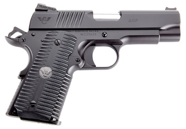 Wilson Combat ACP Compact 9mm, 4in Bbl,, , Black Armor Tuff Finish, 8 rd