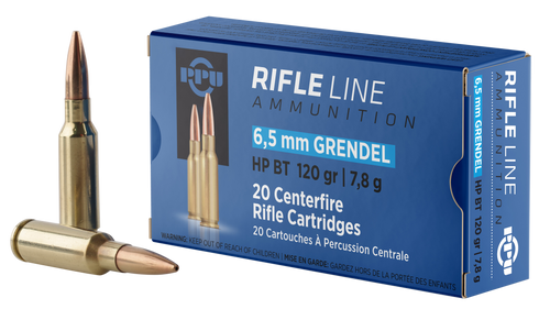 PPU 6.5 Grendel, 120gr, Hollow Point Boat-Tail, 20rd Box - Ammo | The Gun Shop