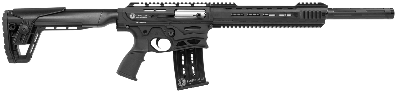 Panzer Arms AR-12 Pro 12 Ga, 20" Barrel, 3", Adj. Cheekpiece, Black, 5rd