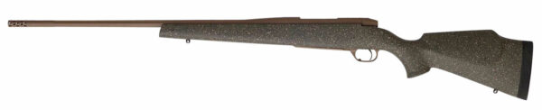 Weatherby Mark V Weathermark LT 6.5 Weatherby RPM, 26" Barrel, Steel Barrel, Green Black And, Flat Dark Earth, Fiberglass Stock, 3rd