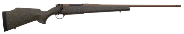 Weatherby Mark V Weathermark LT 6.5 Weatherby RPM, 26" Barrel, Steel Barrel, Green Black And, Flat Dark Earth, Fiberglass Stock, 3rd
