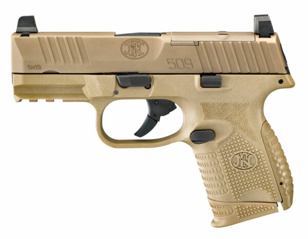 FN 509 Compact MRD 9mm, 3.7" Barrel, FN Optics Mounting System, Flat Dark Earth, 2x 10rd
