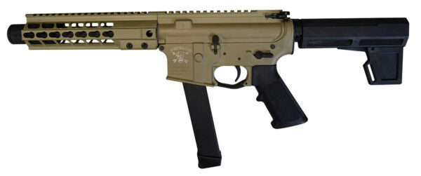 Brigade BM-9 9mm AR Pistol 9", Flat Dark Earth Black Pistol Brace, 33 rd