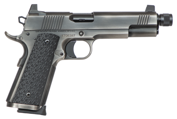 Dan Wesson Wraith, Suppressor Ready Full Size 1911, 45 ACP, 5.75"Threaded Barrel, Steel Frame, Stainless Steel Finish, G10 Grips, 8Rd, High Night Sights