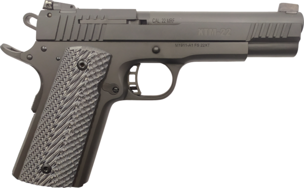 Rock Island XT 22 Mag/WMR Target Full Size, 5" Barrel, Alloy, Black, G10 Grips, Adj Rear Sight, 14rd, 1 Magazine