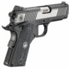 Ruger SR1911 Officer-Style 45ACP, 3.6" Barrel, Steel Frame, Two-Tone Finish, 7Rd, Ambi Safety, Tritium Front Sight, Adjustable Rear Sight, Deluxe G10 Grips