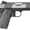 Ruger SR1911 Officer-Style 45ACP, 3.6" Barrel, Steel Frame, Two-Tone Finish, 7Rd, Ambi Safety, Tritium Front Sight, Adjustable Rear Sight, Deluxe G10 Grips