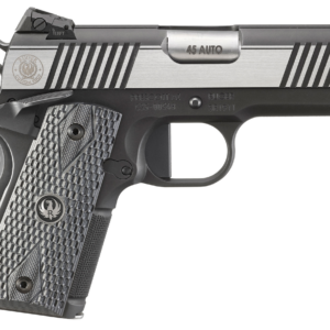 Ruger SR1911 Officer-Style 45ACP, 3.6" Barrel, Steel Frame, Two-Tone Finish, 7Rd, Ambi Safety, Tritium Front Sight, Adjustable Rear Sight, Deluxe G10 Grips