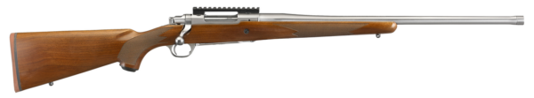 Ruger Hawkeye Hunter 6.5PRC, 22" Free Floated Cold Hammer Forged Barrel, 5/8X24 Threads, Satin Stainless Finish, Walnut Stock, LC6 Trigger, 3rd