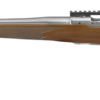 Ruger Hawkeye Hunter 300 Winchester Magnum, 24" Free Floated Cold Hammer Forged Barrel, 5/8X24 Threads, Satin Stainless Finish, Walnut Stock, Left Hand, LC6 Trigger, 3rd