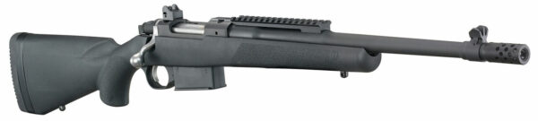 Ruger Scout Rifle 350 Legend, 16.5" Cold Hammer Forged Barrel, Muzzle Brake, Black, Adj Rear Sight, Protected Blade Front Sight, 5rd