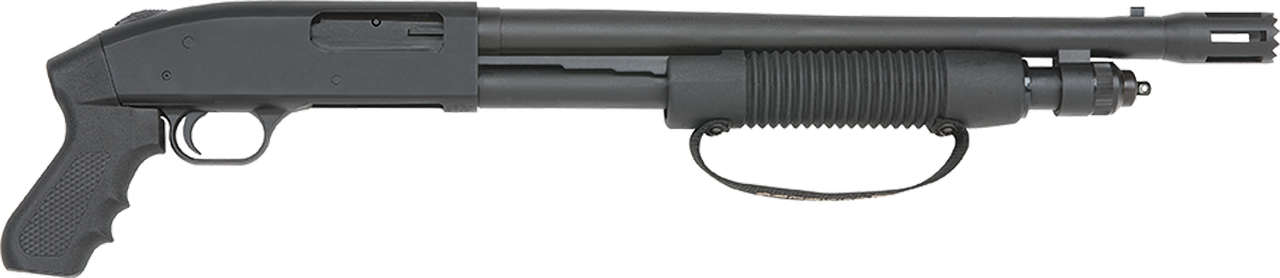 Mossberg 590, Cruiser 12 Ga, 3" Chamber, 18.5" Cylinder Barrel, Blue Finish, Pistol Grip, 7Rd, Bead Sight