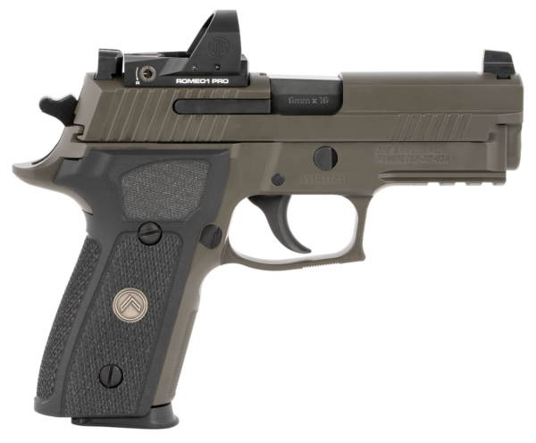 Sig P229 Legion RXP, DA/SA, Compact, 9mm, 3.9" Barrel, Alloy Frame, Legion Gray Finish, G10 Grips, Night Sights, Romeo1 Pro Reflex Optic, 10Rd, 3 Magazines
