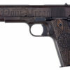 Auto Ordnance Liberty Edition Full Size 1911, 45 ACP, 5" Barrel, Steel Frame, Black/Brown Custom Cerakote Engraved Goncalo Wood Grips, 7Rd Mag