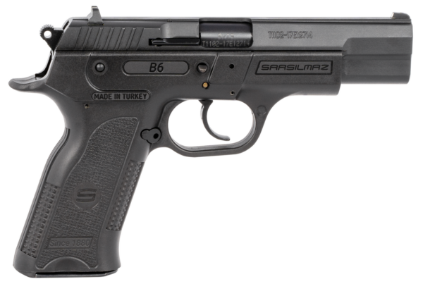 SAR B6 9mm, 4.50" Barrel, Black Oxide Steel, Black Polymer Grip, 10rd