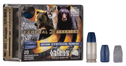 Federal Premium Hunting 9mm +P, 147gr, Solid Core Synthetic Flat Nose, 20Bx/10Cs - Ammo | The Gun Shop