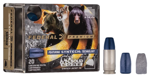Federal Premium 45 ACP +P, 240gr, Solid Core Flat Nose, 20rd Box - Ammo | The Gun Shop