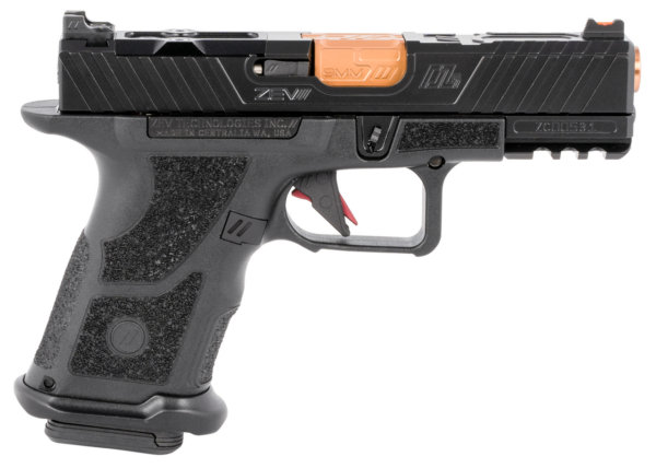 ZEV O.Z-9 Compact 9mm, Black Polymer Grip, Bronze Barrel, 19rd