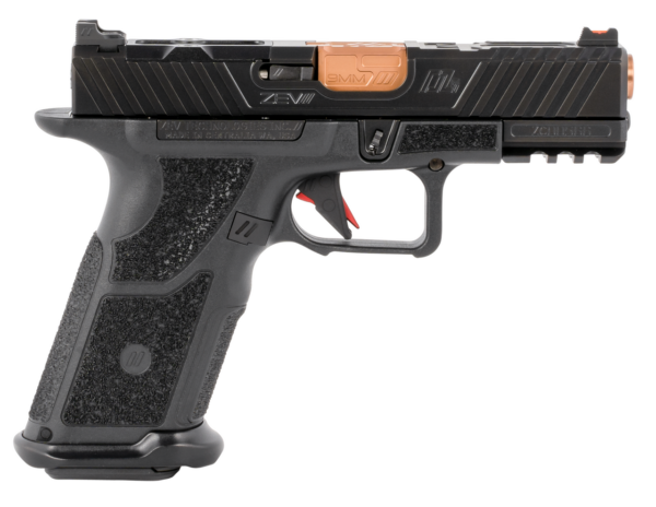 ZEV Technologies O.Z-9 Compact, X 9mm, 4" Bronze Barrel, Steel Frame, Polymer X Grip, Black, 17rd