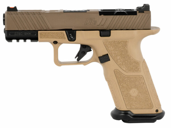 ZEV Technologies O.Z-9 Compact X 9mm, 4" Black Barrel, Steel Frame, Polymer X Grip, Flat Dark Earth, 17rd