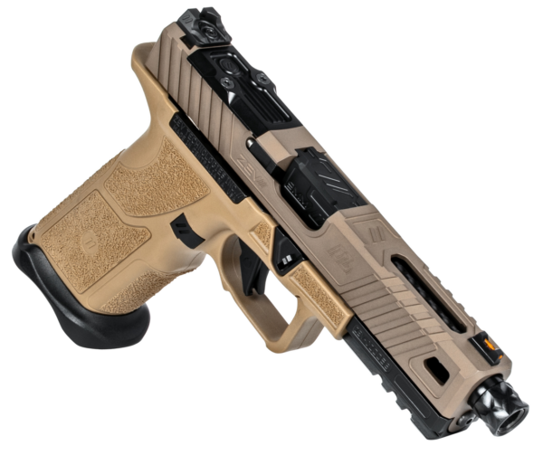 ZEV O.Z-9 Standard 9mm, Flat Dark Earth Shorty Polymer Grip, Threaded, 15rd