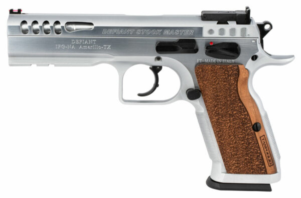 IFG Defiant Stock Master Large 9mm, 4.75" Barrel, Chrome, Hard Wood Grip, 17rd