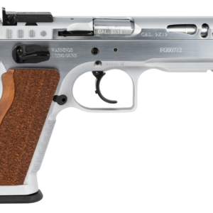 IFG Defiant Stock Master Large 9mm, 4.75" Barrel, Chrome, Hard Wood Grip, 17rd