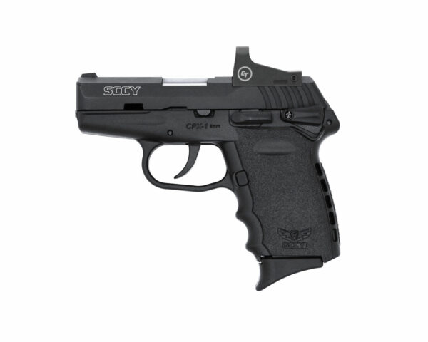 SCCY Industries CPX-1 RD 9mm 3.10" 10+1 Black Nitride Stainless Steel Slide Crimson Red Polymer Grip CTS-1500 Red Dot