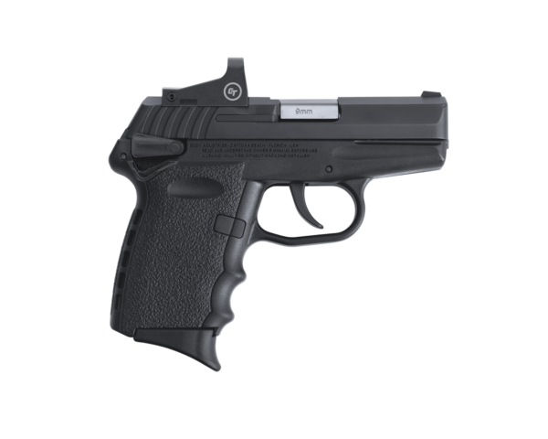 SCCY Industries CPX-1 RD 9mm 3.10" 10+1 Black Nitride Stainless Steel Slide Crimson Red Polymer Grip CTS-1500 Red Dot