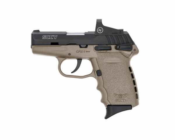 SCCY Industries CPX-1 RD 9mm 3.10" 10+1 Black Nitride Stainless Steel Slide Flat Dark Earth Polymer Grip CTS-1500 Red Dot