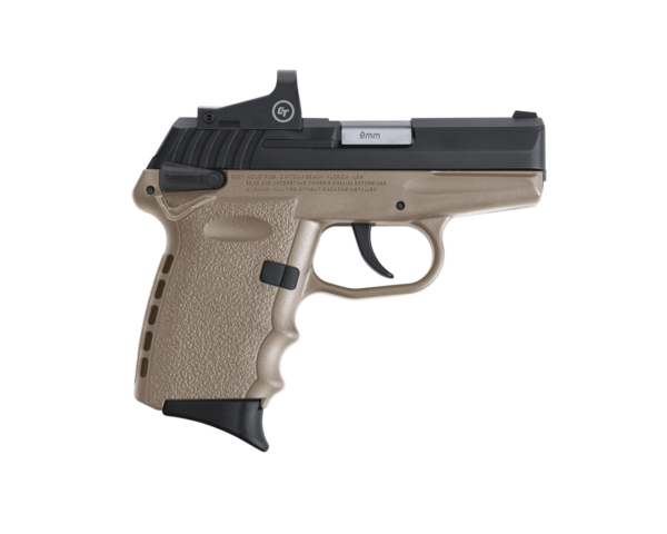 SCCY Industries CPX-1 RD 9mm 3.10" 10+1 Black Nitride Stainless Steel Slide Flat Dark Earth Polymer Grip CTS-1500 Red Dot