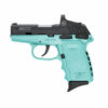 SCCY Industries CPX-1 RD 9mm 3.10" 10+1 Black Nitride Stainless Steel Slide Robin Egg Blue Polymer Grip CTS-1500 Red Dot