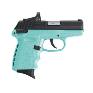 SCCY Industries CPX-1 RD 9mm 3.10" 10+1 Black Nitride Stainless Steel Slide Robin Egg Blue Polymer Grip CTS-1500 Red Dot