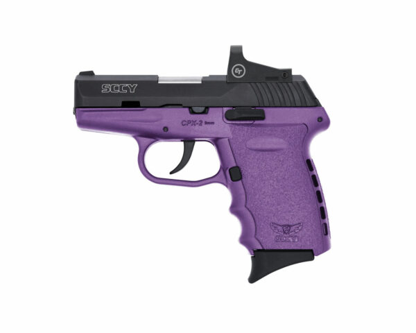 SCCY Industries CPX-2 RD 9mm, 3.10" Barrel, 10rd, Purple Frame, W/Crimson Trace Red Dot