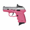SCCY Industries CPX-2 RD 9mm 3.10" 10+1 Stainless Steel Slide Pink Polymer Grip NMS CTS-1500 Red Dot