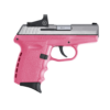 SCCY Industries CPX-2 RD 9mm 3.10" 10+1 Stainless Steel Slide Pink Polymer Grip NMS CTS-1500 Red Dot