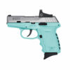 SCCY Industries CPX-2 RD 9mm, 3.10" Barrel, Stainless Slide Robin Egg Blue Grip, NMS CTS-1500 Red Dot, 10rd