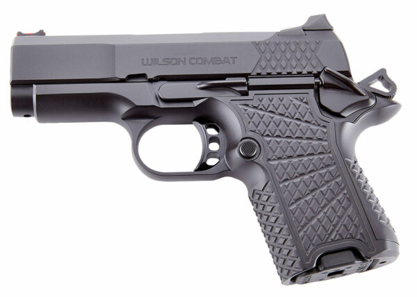 Wilson Combat, EDCX9S, Semi-automatic, Sub-Compact, 9mm, 3.25" Barrel, Black Armor Tuff Finish, Green Fiber Optic Sights, Manual Safety, Non-Lightrail, 10Rd