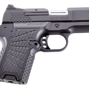 Wilson Combat, EDCX9S, Semi-automatic, Sub-Compact, 9mm, 3.25" Barrel, Black Armor Tuff Finish, Green Fiber Optic Sights, Manual Safety, Non-Lightrail, 10Rd