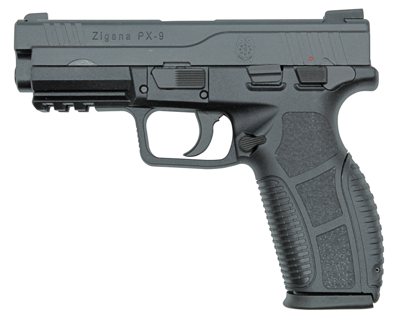 SDS Imports Zigana PX9 9mm 4.50" 18+1 Black Melonite Steel Slide Black Interchangeable Backstrap Grip