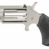 NAA Pug 22 LR,22 Mag 5rd 1" Stainless Steel Black Rubber Grip White-Dot Sights