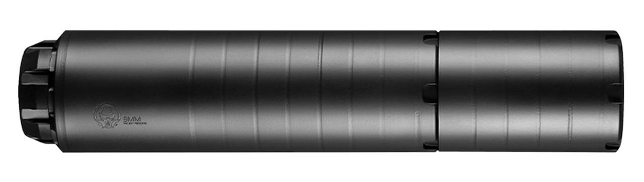Dead Air Armament Wolfman 9mm, No Piston, 1.618" Diameter, Black Cerakote Finish, 1/2-28 Direct-Thread Insert