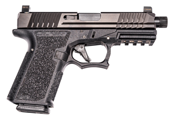 Polymer80 PFC9 Compact 9mm 4.02", NS Black Aggressive Textured Black Polymer Grip, 15 rd