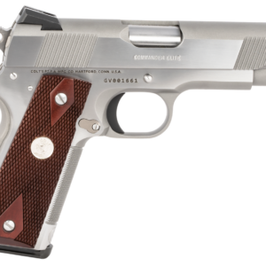 Colt 1911 Combat Commander Elite 45 ACP 4.25" Barrel Two-Tone Elite Black G10 Checkered Scallop Grip, 8rd Mag