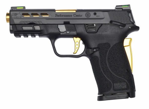 Smith & Wesson Performance Center Shield EZ, Semi-automatic, Compact, 9mm, 3.8" Ported Barrel, Grip Safety,Hi-Viz Litewave Sights