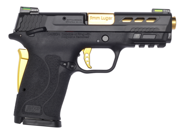 Smith & Wesson Performance Center Shield EZ, Semi-automatic, Compact, 9mm, 3.8" Ported Barrel, Grip Safety,Hi-Viz Litewave Sights