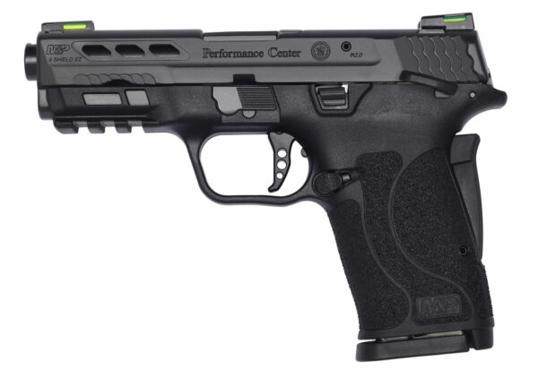 Smith & Wesson Performance Center Shield EZ Compact, 9mm, 3.8" Ported Barrel, Thumb Safety, Hi-Viz Litewave H3 Tritium/Lightpipe Sights