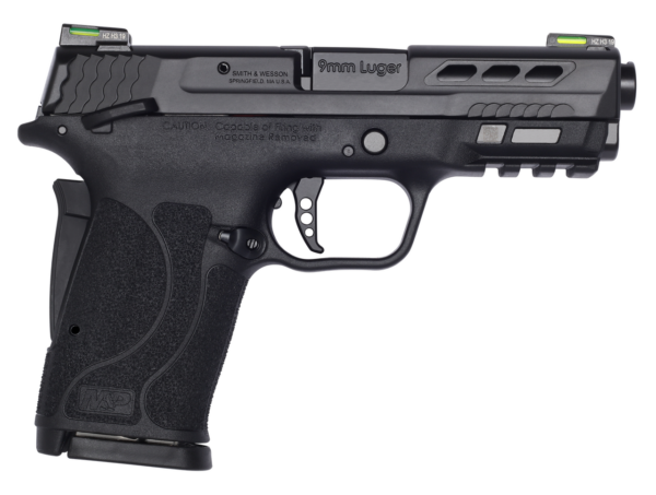 Smith & Wesson Performance Center Shield EZ Compact, 9mm, 3.8" Ported Barrel, Thumb Safety, Hi-Viz Litewave H3 Tritium/Lightpipe Sights